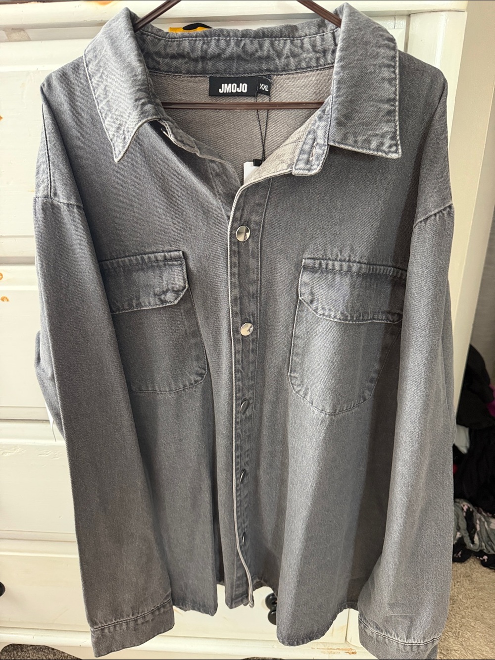 JMOJO Oversized Grey Button-Up Shacket